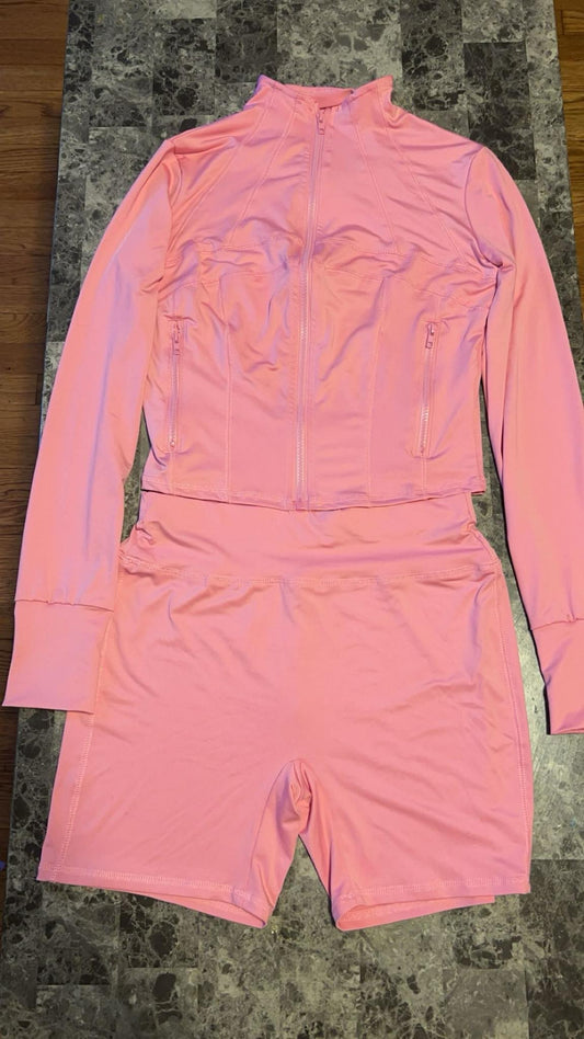 LULU PINK SHORT SET